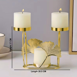 Premium Pillar Candlestick Holder Elegant Metal <b>Candle</b> Stand for Living Room Dining Table and Home Decor - Product Image 3