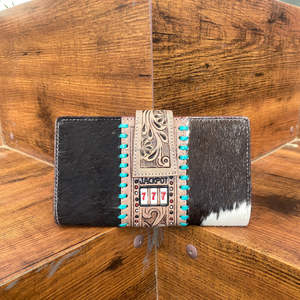 Gran oferta, cartera larga con bloqueo RFID para mujer, cartera de mano de cuero genuino a la moda, Cartera de viaje de cuero de vaca occidental para uso diario - Product Image 3