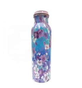Bouteille d'eau réutilisable Aurora Blue Copper avec finition dégradé océanique, design élégant, pour la maison, le bureau, les voyages et le quotidien - Product Image 3