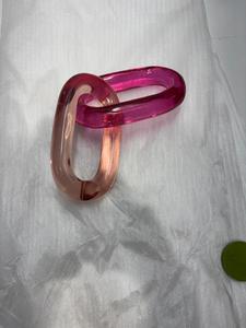 Chaîne à maillons personnalisée en résine peinte artisanale de qualité export, bijoux, décoration d'intérieur pour la Saint-Valentin, sac à main moderne et élégant - Product Image 3