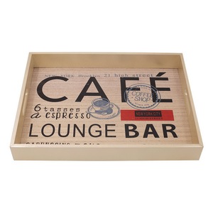 Plateau de service personnalisé en bois d'acacia, grand plateau en bois massif pour le thé, le café et le petit-déjeuner - Product Image 3