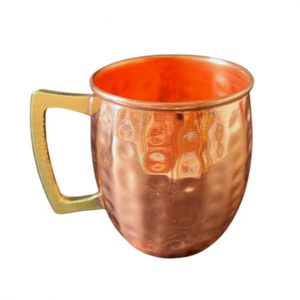 Excellent Quality Pure <b>Copper</b> Hammered Mug With Handle Solid <b>Copper</b> Drinking <b>Cup</b> Barware Accessory For Bar Or Home Factory Price - Product Image 4