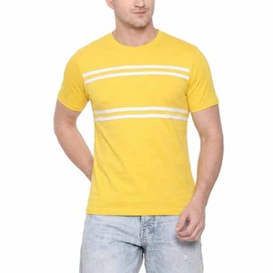 High Quality Men's Striped T-Shirt Short Sleeve O-Neck Regular Fit Cotton Casual Breathable Knitted Custom <b>Design</b> Men Shirts - Product Image 5