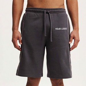 Shorts pour hommes en coton 100% sur mesure OEM/ODM, style ample et décontracté, logo brodé personnalisé, taille élastique, séchage rapide - Product Image 4
