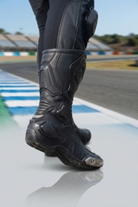 Bottes de moto unisexes en cuir imprimé noir, imperméables, respirantes, toutes saisons, pour adultes, équipement de protection - Product Image 3