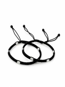 Bracelet de cheville tressé réglable en fil noir pour femme, idéal pour le quotidien - Product Image 6