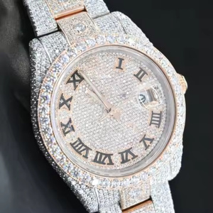 Reloj Analógico de Cuarzo Premium para Hombre con Diamante Moissanite, Estilo Moderno y Lujoso - Product Image 4
