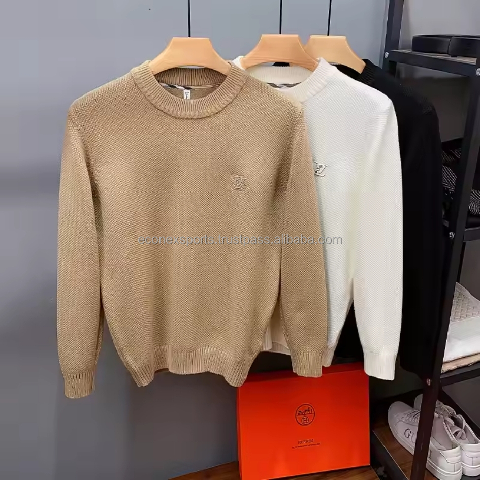 2025 Men's Luxury Designer Logo Pullover Winter Sweater Custom Logo ODM Luxury Brand Clothing Famous Men's Hoodies Sweatshirts