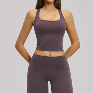 Best- Selling Women's Racerback Design <b>Sports</b> <b>Tank</b> <b>Tops</b> Moisture-Wicking Quick Slim Fit Quick Dry Fitness Vest Yoga <b>Top</b> - Product Image 1