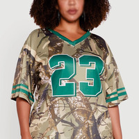 Camiseta de Fútbol Americano de Camuflaje Personalizada de Alta Calidad para Mujer, Ajuste Holgado, Malla Transpirable, Ropa Deportiva para Equipos, Fabricante OEM al por Mayor