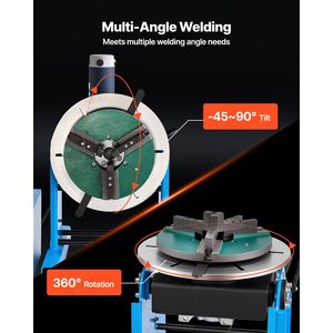 Positionneur de soudage rotatif, capacité de 661 lb, table pivotante inclinable de 45 à 90 degrés, 0,2 à 2 tr/min - Product Image 3
