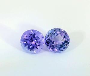 Par de Tanzanitas Naturales, Gemas Sueltas de Color Azul Púrpura, Piedra Genuina Rara, Certificadas por Terceros, Soporte 24/7 para Joyería Fina - Product Image 1