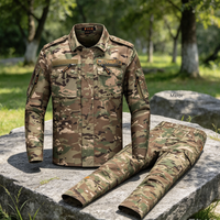 Combinaison tactique, uniforme de chasse, chemise BDU à manches longues, pantalon cargo multi-poches, ensemble d'équipement tactique, costume de travail en plein air pour la chasse