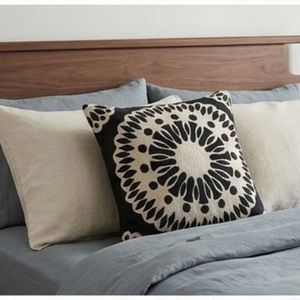 Top Quality Bohemian Geometric <b>Throw</b> <b>Pillow</b> Cover Square Black and Cream Screen Printed Washable Decorative Cushion For Sale - Product Image 4