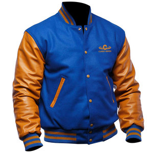 Stylish <b>Leather</b> Sleeves Letterman <b>Jacket</b> Offering Relaxed Comfort Winter <b>Jacket</b> For Daily Lifestyle Use - Product Image 2