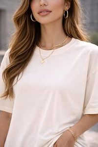 Camiseta Oversize de Moda para Mujer con Cuello Redondo y Ajuste Holgado Cómodo para Uso Diario, Salidas Informales y Estilo de Fiesta - Product Image 2