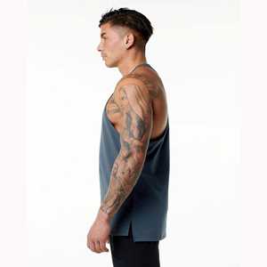 Camisetas de Gimnasio de Algodón para Hombre, Personalizadas, de Alta Calidad, sin Mangas, de Secado Rápido, Transpirables, Ligeras, al por Mayor - Product Image 3