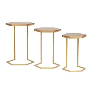 Multi-Functional Metal Nesting Side Tables Set with Durable Powder Coated Frame for Living Room and Bedroom Use - Product Image 2