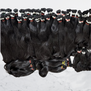 Machine Double Weft Single Drawn Human Hair <b>Extensions</b> Natural Remy Hair Bundles Thick Strong Weft - Product Image 1