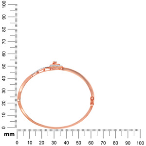 Elegant Rose Gold 18K Lab Grown Diamond Spiral <b>Bangle</b> <b>Bracelet</b> Intricate Circular Design Sparkling Stones Sophisticated - Product Image 4