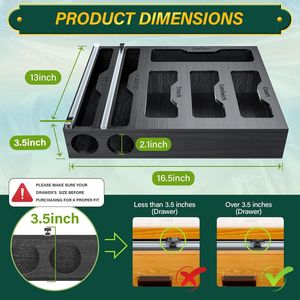 Organizzatore da Parete 6 in 1 per Cucina: Dispenser per Pellicola Alimentare, Fogli di Alluminio e Sacchetti in Plastica - Product Image 3