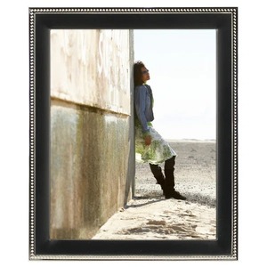 Rectangular Metal Photo <b>Frame</b> With <b>White</b> Mat Vertical Design For Beach Scene Print - Product Image 5