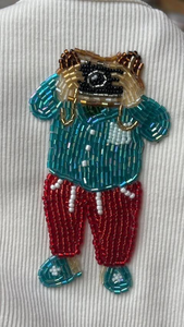 Custom Size Handcrafted Beaded Embroidery <b>Tops</b> with Patterns Glass & <b>Crystal</b> for Women Baptism Anniversary Stylish Look - Product Image 4