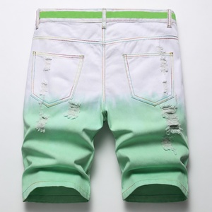 Shorts cargo en jean personnalisés SHY SPORTS pour hommes, taille haute, fermeture éclair, respirants, écologiques, 100 % coton, couleur unie, longueur genou, été - Product Image 2