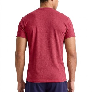 T-shirt pour homme en coton mélangé texturé Heather, doux et respirant, à manches courtes, col rond, décontracté, coupe ajustée, haut de gamme pour l'été - Product Image 2