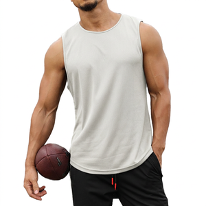 Camiseta Deportiva de Punto Transpirable para Hombre, Talla Grande, Informal, de Verano, sin Mangas, para Gimnasio, Culturismo, Chaleco de Algodón - Product Image 6