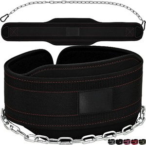Fitness Weight Lifting Dip <b>Belt</b> with Heavy-Duty Chain for Gym & Strength Training by Misha Sports and Fitness - Product Image 5