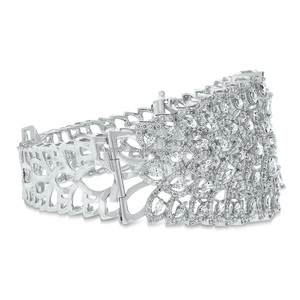 Pulsera de Diamantes Marquise de Lujo Arin, Cultivados en Laboratorio, Oro de 10 Quilates con Baño de Rodio, Joyería Fina para Mujer - Product Image 2