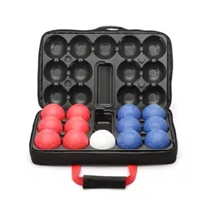 Juego de Bolas de Boccia Lvi, 6 Rojas, 6 Azules, 1 Blanca, Estuche Portátil de Plástico, Diámetro 26.2-27.8cm, Juego al Aire Libre para Todas las Estaciones - Product Image 1