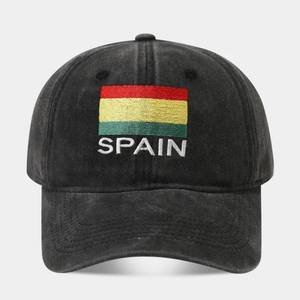Casquette de baseball unisexe en denim Oxford brodée drapeau du Brésil, ajustable, en coton, 6 panneaux, style sportif Argyle, toutes saisons, décontractée - Product Image 3