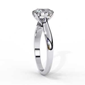 Anillo de Diamantes para Mujer, Anillo de Compromiso Minimalista con Solitario, Chapado en Plata, Joyería Fina para Regalo de Boda o Fiesta - Product Image 3