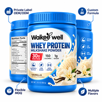 Poudre de Protéine de Lactosérum Riche en Protéines en Gros pour la Nutrition Sportive en Salle de Sport, Concentré de Protéine de Lactosérum à la Vanille pour la Croissance Musculaire, Poudre de Milkshake