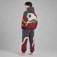 Herentrui met premium puff print, zachte katoenmix, op maat gemaakte ontwerpen beschikbaar, comfortabele moderne pasvorm, perfect voor groothandel
