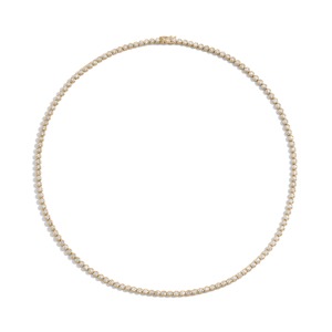 Collier tennis en or rose serti de diamants de 5 carats, certifié IGI, bijoux de fiançailles et de mariage - Product Image 6