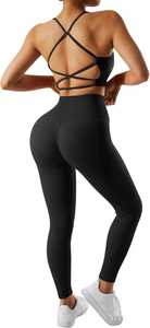 Ensemble de yoga tendance pour femmes, ensemble de fitness en plein air, 2 pièces, respirant, écologique, séchage rapide, ensemble de sport d'été pour la salle de sport - Product Image 3