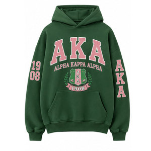 Sudadera Alpha Kapa Alpha, Sudadera de la Hermandad AKA, Sudadera Rosa y Verde con Diseño Griego, Sudadera 1908, Ropa de la Hermandad - Product Image 2