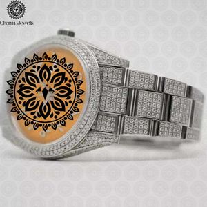Montre de luxe pour homme Charm Jewells, bracelet en acier inoxydable 20 mm, mouvement mécanique, cadran 40 mm, résistance à l'eau 10 bars, fermoir pliant - Product Image 2