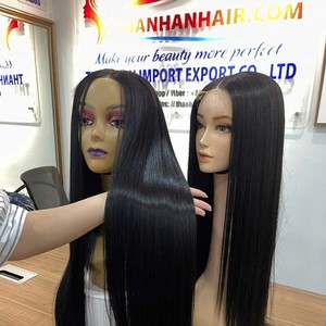 Os DROIT COULEUR NOIRE FERMETURE PERRUQUES Extensions de cheveux Extensions de cheveux de cheveux humains vietnamiens - Product Image 3