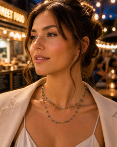 Women's Bohemia Colored Crochet Bead Layered Link Chain <b>Necklace</b> Party Jewelry Fashion <b>Statement</b> Accessory Wholesale Price - Product Image 2