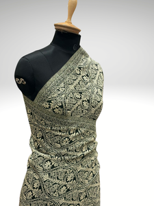 Tela de Abaya de Viscosa Jacquard de Safaa Factory Direct - Material de Lujo para Prendas Modestas con Patrón Étnico Jamawar - Product Image 2