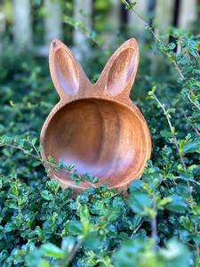 Bols en bois d'acacia/mangue de luxe en forme de lapin, écologiques, durables, article cadeau haut de gamme pour mariage, fête de pendaison de crémaillère, vaisselle de service - Product Image 4