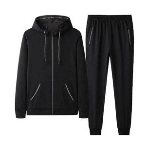 Wholesale Cheap <b>Winter</b> Lounging Clothes Men's Blank Zip Up Front Hooded <b>Jacket</b> Track Suit Casual Plain Zipper Hood Sweat Suit - Product Image 1