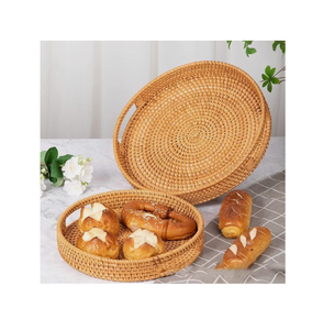 Bandeja Rectangular de Ratán de Diseño Boho, Elegante, para Tiendas de Abarrotes, a Precio de Mayoreo - Product Image 3