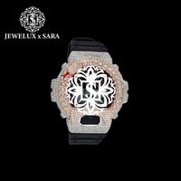 Reloj de Diseño Mossinate con Correa de Goma Negra y Diamantes, de Alta Demanda, para Uso Diario, Fiestas, Viajes y Regalos, en Venta