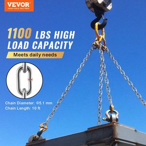 1/16\" X 10 1100 Lbs Safe Working Load Zinc Plated Proof Tested Coil Chain Two <b>Quick</b> <b>Links</b> Galvanized Premium Quality Chains - Product Image 2