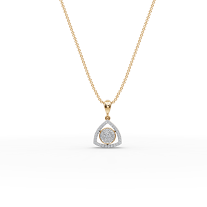 Pendentif et breloque géométriques en or et diamant de laboratoire, accessoire de luxe - Product Image 1